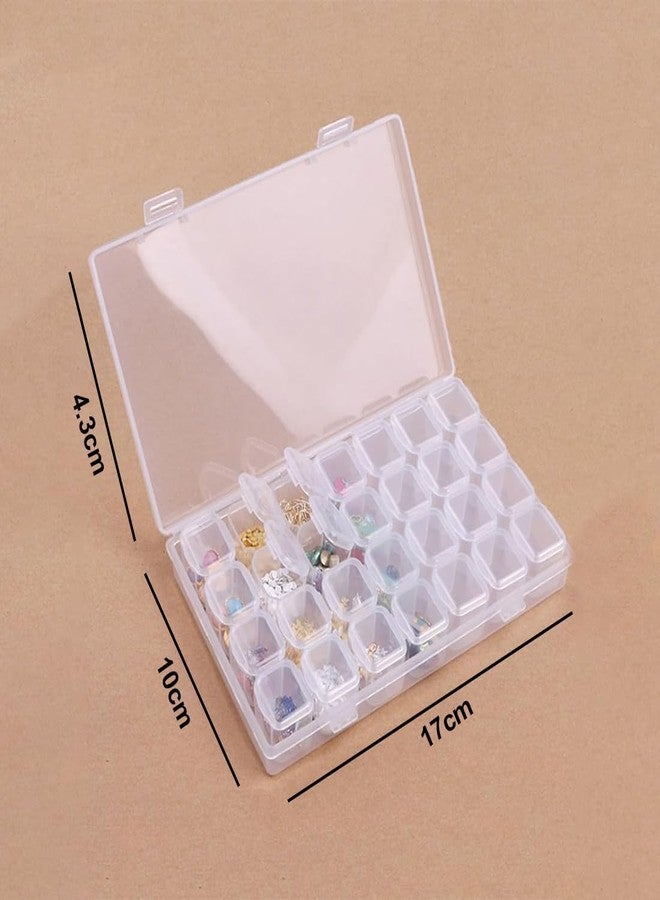 divinezon Plastic Jewellery Organiser 56 Grid Detachable Storage Box Case With Dividers Container For Rings, Earrings, Necklace, Lipstick, Makeup Home Organizer, Transparent - Image 5