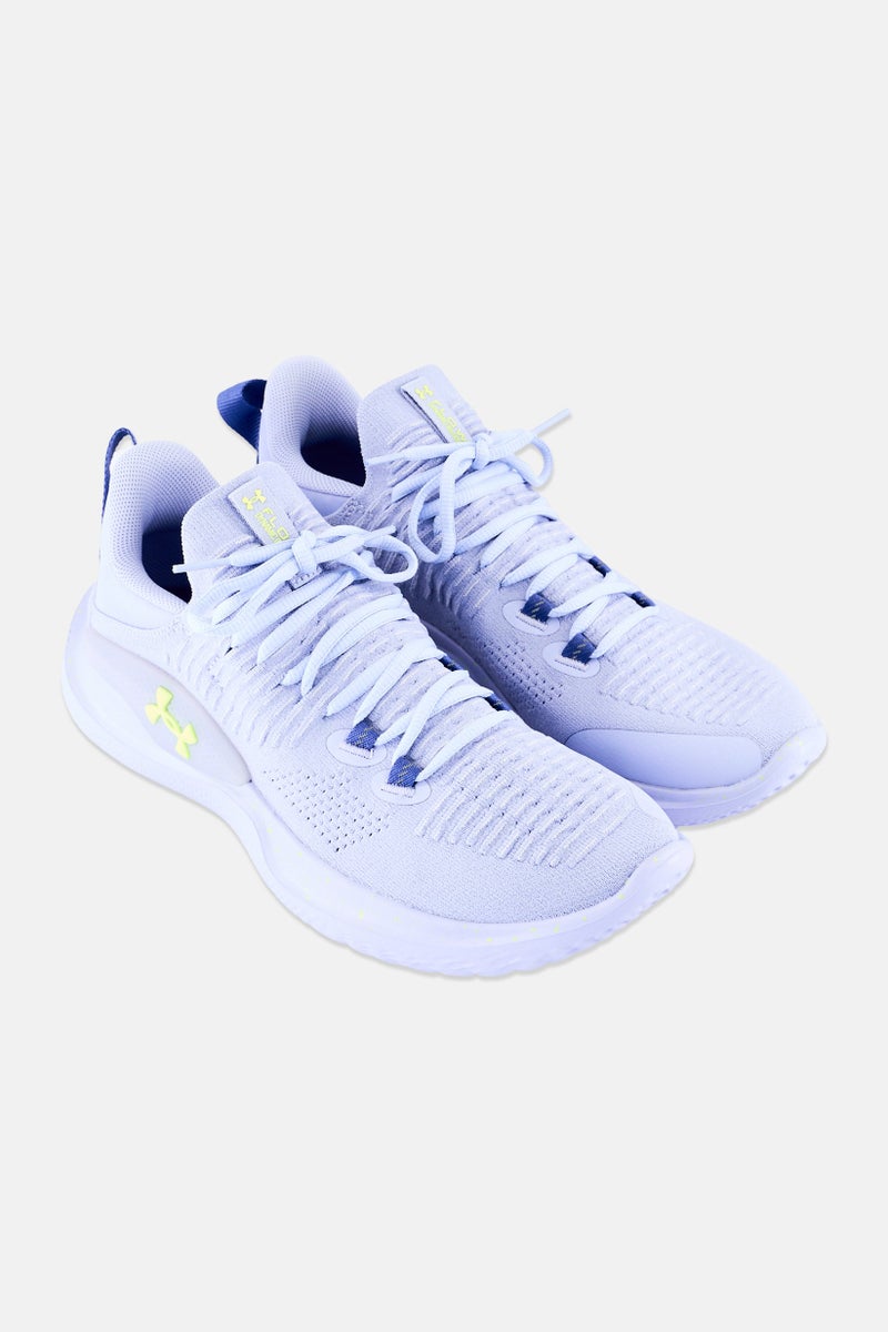 UNDER ARMOUR أحذية جري نسائية ديناميكية مزودة بأربطة، لون بنفسجي فاتح - Image 2