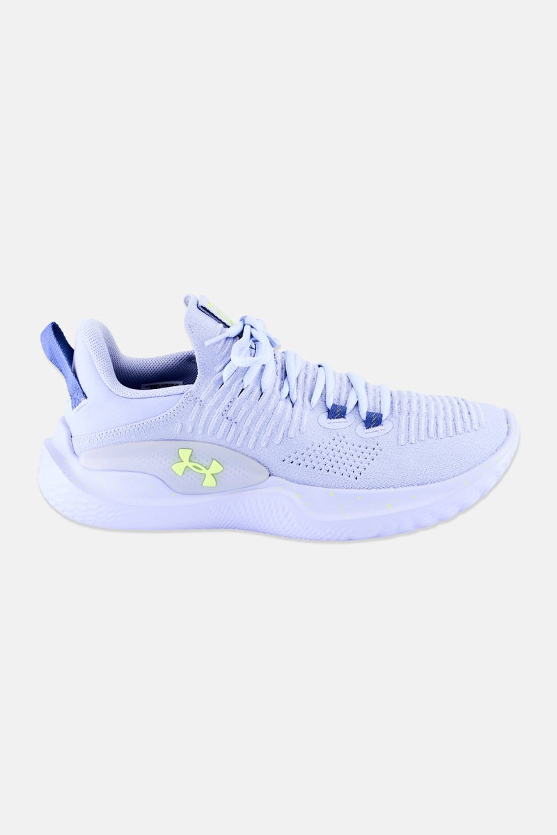 UNDER ARMOUR أحذية جري نسائية ديناميكية مزودة بأربطة، لون بنفسجي فاتح - Image 4