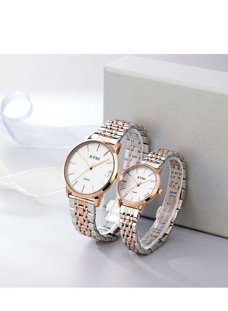 Eyki Men's Stainless Steel Oversize Dial Waterproof Quartz Watch - Image 3