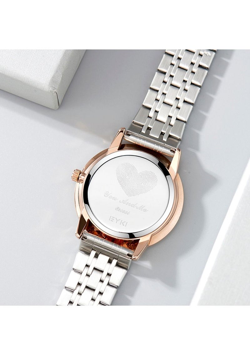 Eyki Men's Stainless Steel Oversize Dial Waterproof Quartz Watch - Image 5