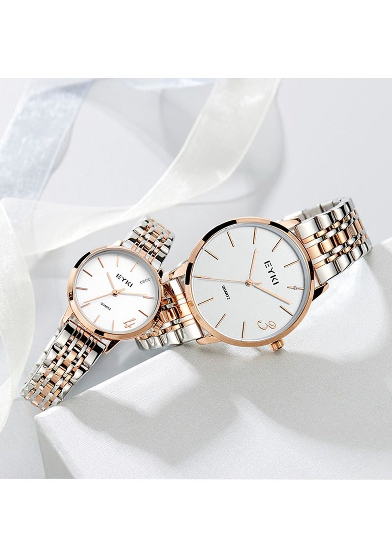 Eyki Men's Stainless Steel Oversize Dial Waterproof Quartz Watch - Image 2