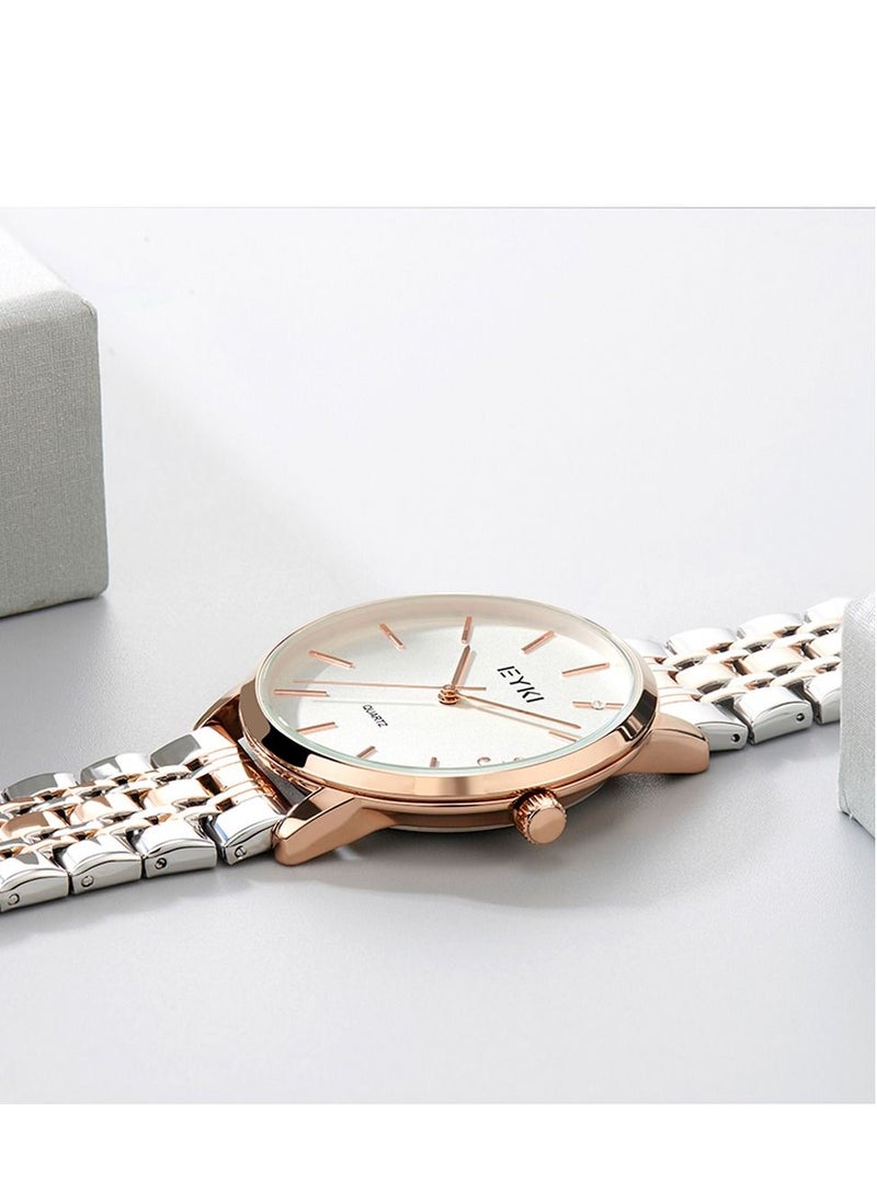 Eyki Men's Stainless Steel Oversize Dial Waterproof Quartz Watch - Image 4