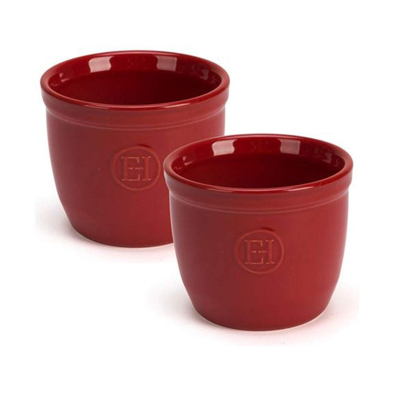 طقم ramekin من إميل هنري مصنوع في فرنسا سعة 675 أونصة من 2 325 × 275 أحمر بورغندي