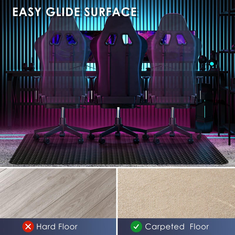 Vicwe Office Chair Mat for Carpet, 63" x 51"Anti-Slip Waterproof Floor Protector Desk Chair Mat for Rolling Chairs, Heavy Duty Chair Mat with Studs,Easy Glide Floor Mat for Home,Gaming - Image 5
