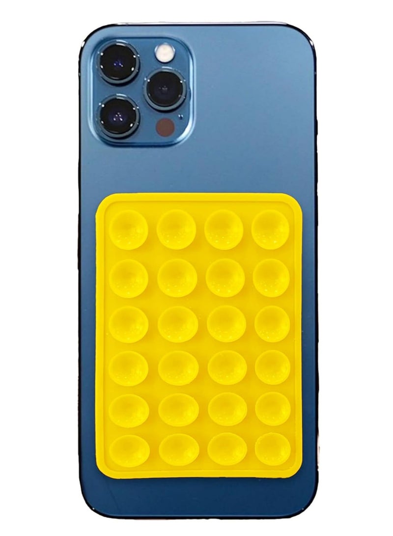 Silicone Suction Cup Phone Case Mount Double-Sided, Detachable Mount Silicon Sticky Phone Stand for iPhone and Android, Hands-Free Strong Grip Holder for Selfies and Videos
