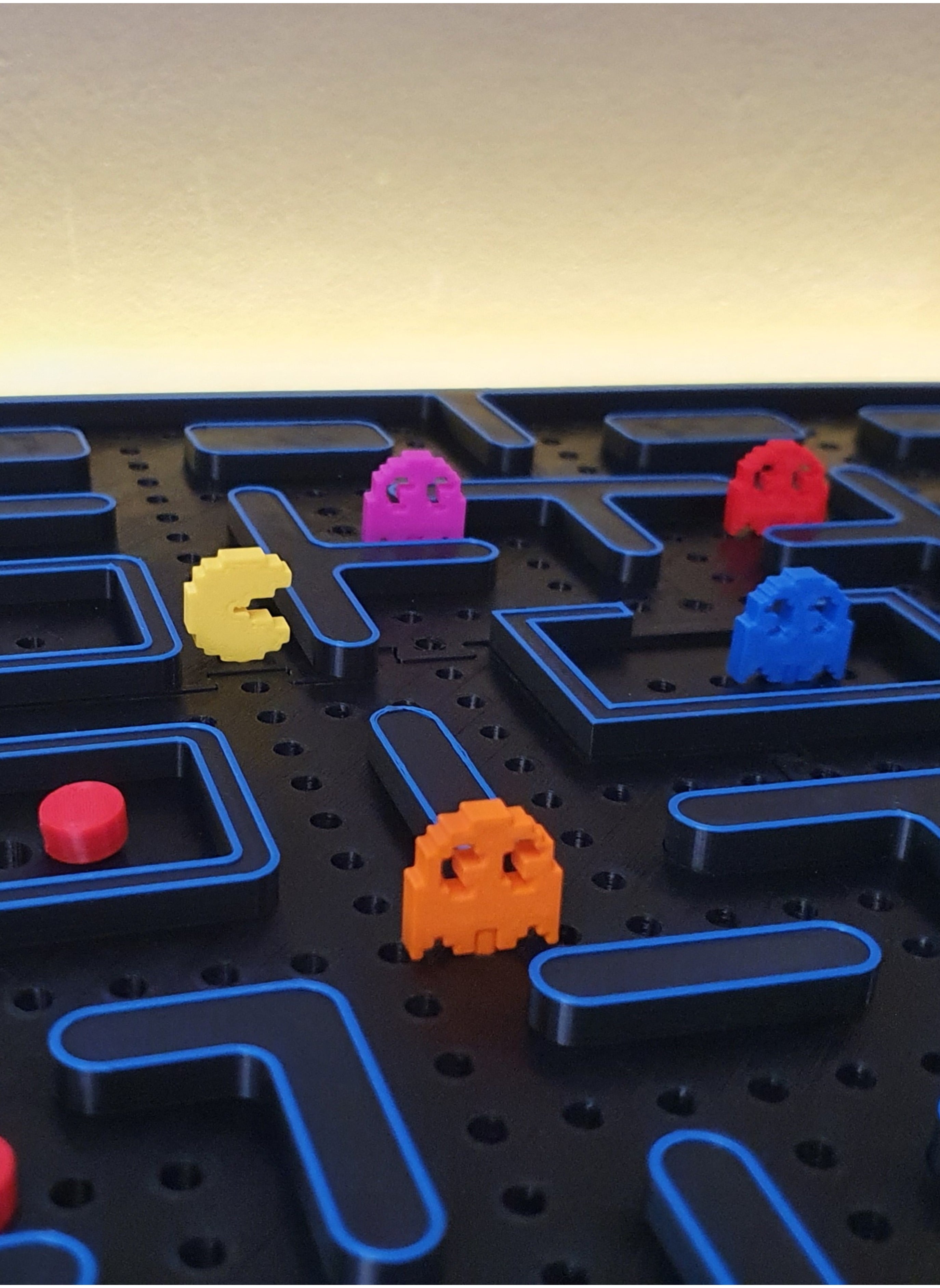 3D Brothers Pacman Board Games Maze Strategic Pursuit of Ghosts A Fast-Paced Tabletop Adventure, Tactics, Challenge, Hunt, Strategy Game. 