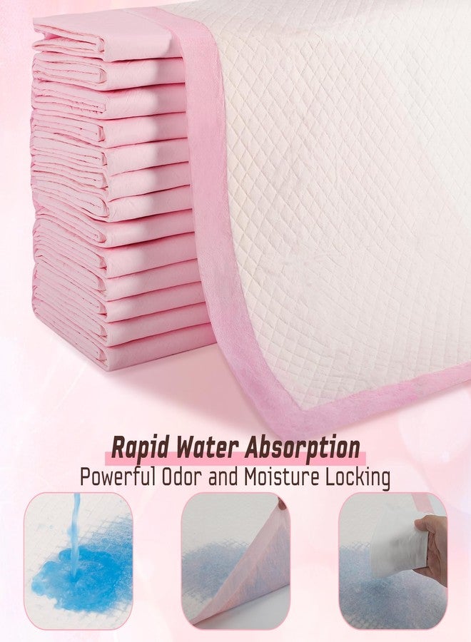Tivcck Puppy Pads,Disposable Puppy Training Pads,Super Absorbent Leak-Proof Dog and Puppy Pet Training Pads,Pink Puppy Pads for Puppies,Dogs,Cats,Rabbits(13" X 18" - 100PCS) - Image 4