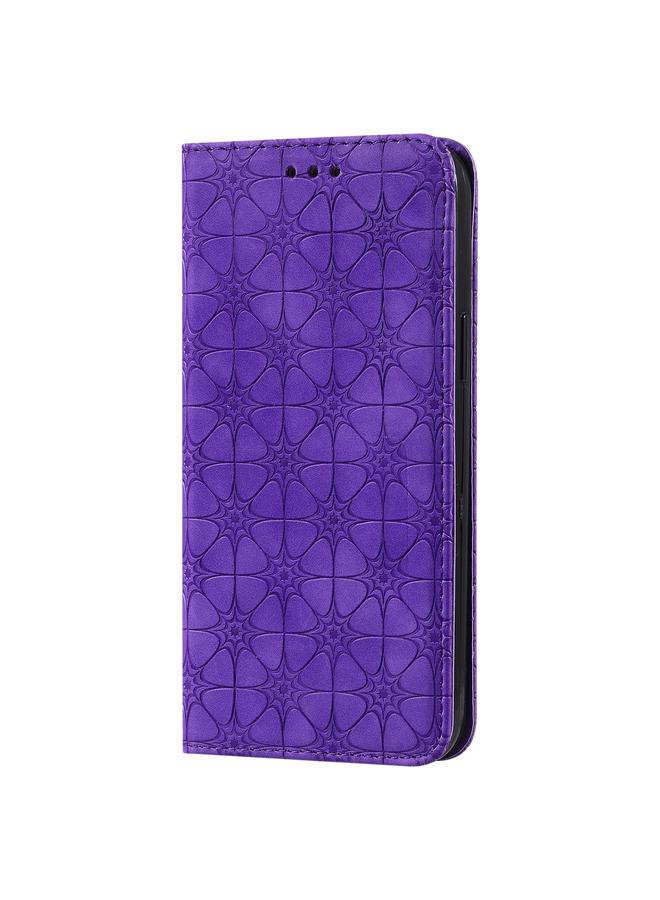 زبون جراب لهاتف iPhone 13 Pro بنقش زهور محظوظة، جراب جلدي مغناطيسي أفقي قابل للطي مع حامل وفتحات للبطاقات - Image 2