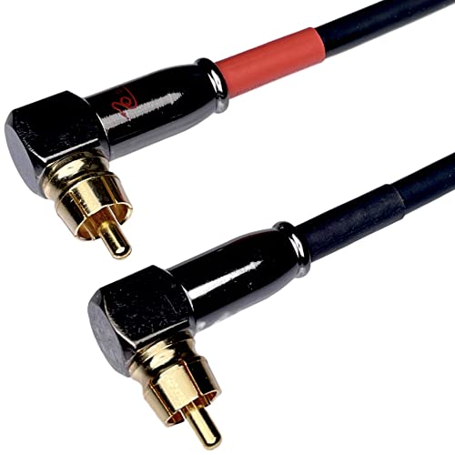 CNCESS CESS-167-6i RCA Right Angle to Straight Type Male to Male Preamp Jumpers Patch Cable, 2 Pack (6 Inches) - Image 5