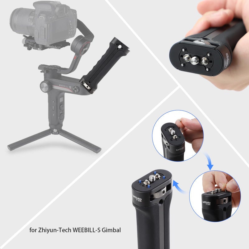 LEFTFOTO Sling Handgrip Handle for DJI Ronin DJI RS2/RSC2/RS3 / RS3 Pro/ RS3 Mini/ZHIYUN WEEBILL-S Gimbal Stabilizer,Extended Silicone Grip in Briefcase Mode, with Anti Twist Pins,Quick Installation - Image 4