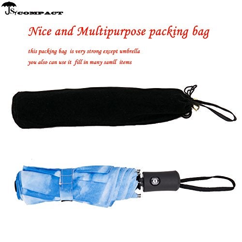 SY COMPACT Travel Umbrella Windproof Automatic LightWeight Unbreakable Umbrellas-factory outlet umbrella (Blue) - Image 4