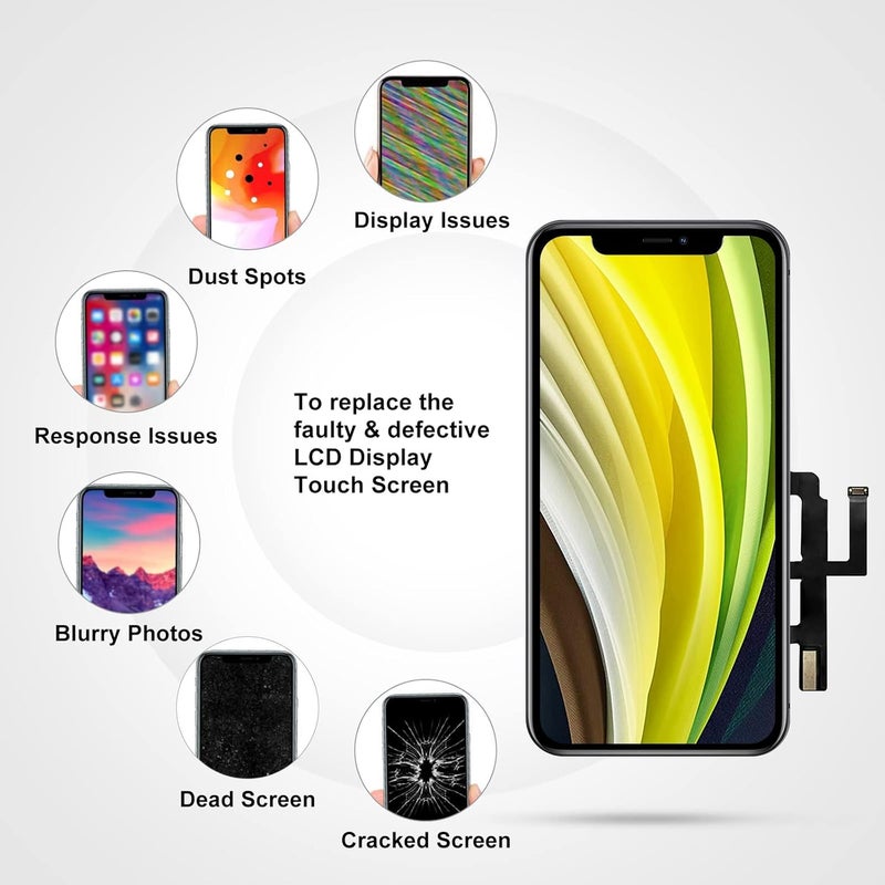 LL TRADER iPhone 11 Screen Replacement LCD Retina 6.1'' FHD Display with Repair Tool Kit - Image 4