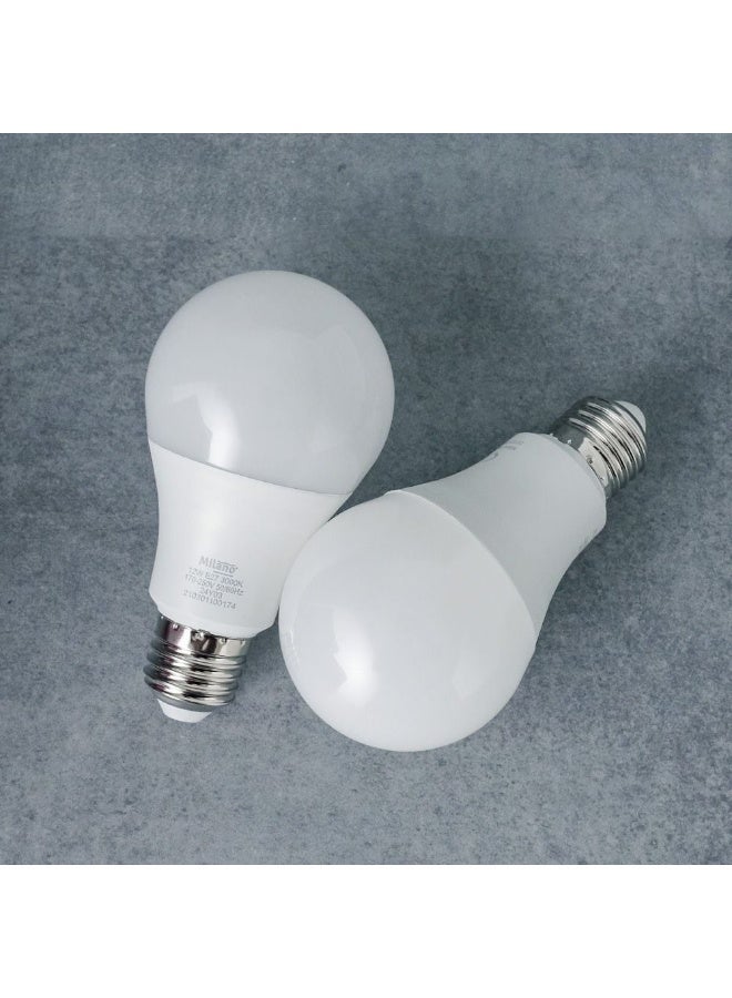 Danube Home Milano LED Bulb 2Pcs Set 12W E-27 3000K | Light Bulbs Energy Saving Lamp For Living Room Bedroom Dining Room Offices - Image 2