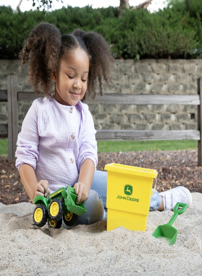 John Deere TOMY John Deere Sandbox Toy Set - Includes Dump Truck Toy, Bucket and Beach Shovel - Toddler Outdoor Toys and Farm Toys - Summer Kids Sand Toys - Green - 3 Count - Image 5