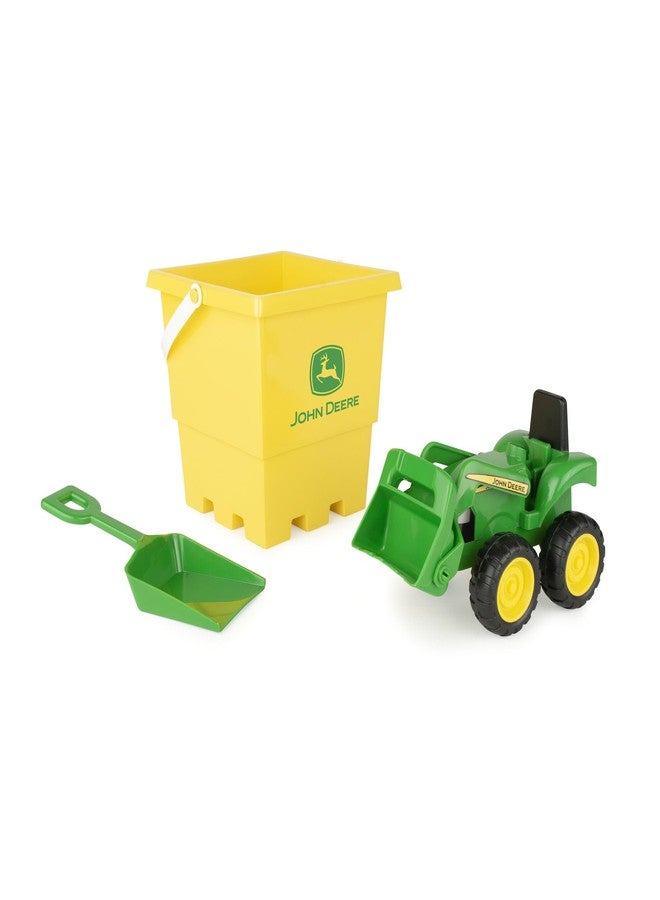 John Deere TOMY John Deere Sandbox Toy Set - Includes Dump Truck Toy, Bucket and Beach Shovel - Toddler Outdoor Toys and Farm Toys - Summer Kids Sand Toys - Green - 3 Count - Image 1