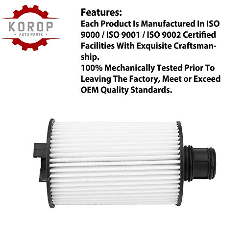 KOROP Engine Oil Filter Replaces# LR011279 AJ812351 C2D3670 XR858593, Fits for R-angeRover Land Rover Discovery LR4 Fits for Jaguar F-Pace F-Type XE XF XFR XFR-S XJ XJR XK XKR XKR-S - Image 5