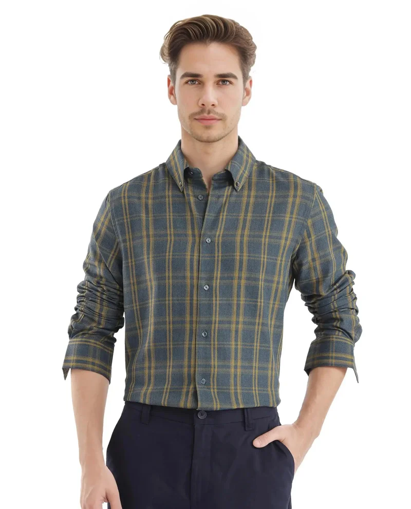 Rare Rabbit Men's Regular Fit Checkered Shirt