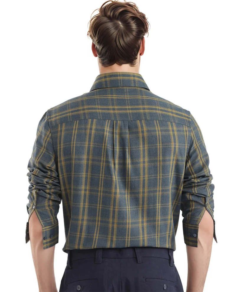 Rare Rabbit Men's Regular Fit Checkered Shirt