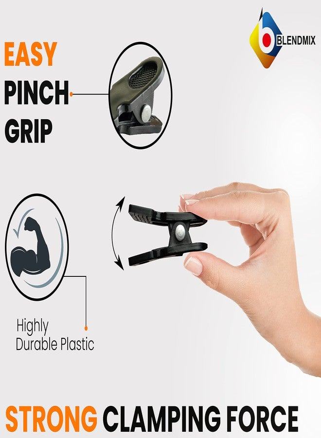 Blendmix Heavy Duty Non Slip Multi Purpose Plastic Clothes Hanger Hanging Hooks Grips Cloth Drying Clips, Cloth Pegs Set (Set of 30 Pcs) - Multicolour - Image 5