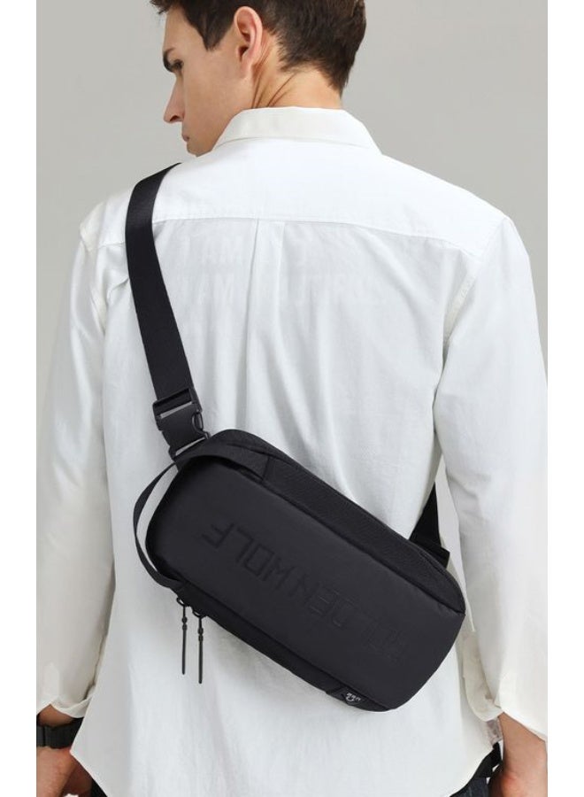 Golden Wolf Small Crossbody Backpack for Men and Women, for Carrying Daily Essentials and Phone, with USB Cable Port and Compact Design for Short Trips, Model GXB00131 - Image 2