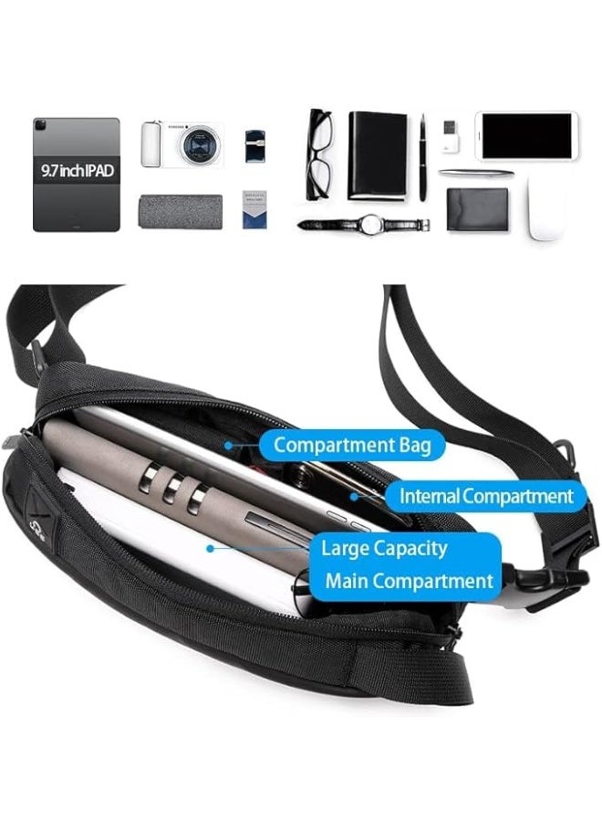 Golden Wolf Small Crossbody Backpack for Men and Women, for Carrying Daily Essentials and Phone, with USB Cable Port and Compact Design for Short Trips, Model GXB00131 - Image 4
