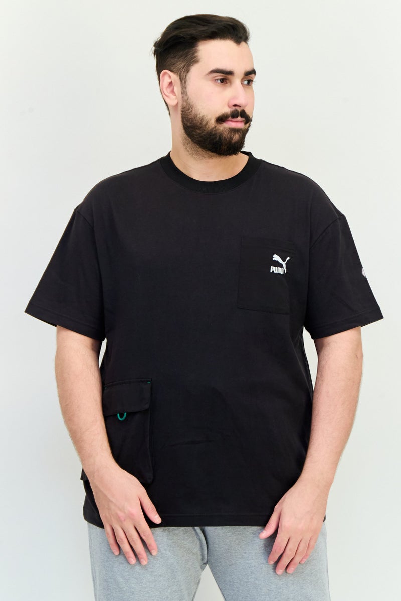 PUMA Men Sportswear Fit Short Sleeve Outdoor T-Shirts, Black - Image 1
