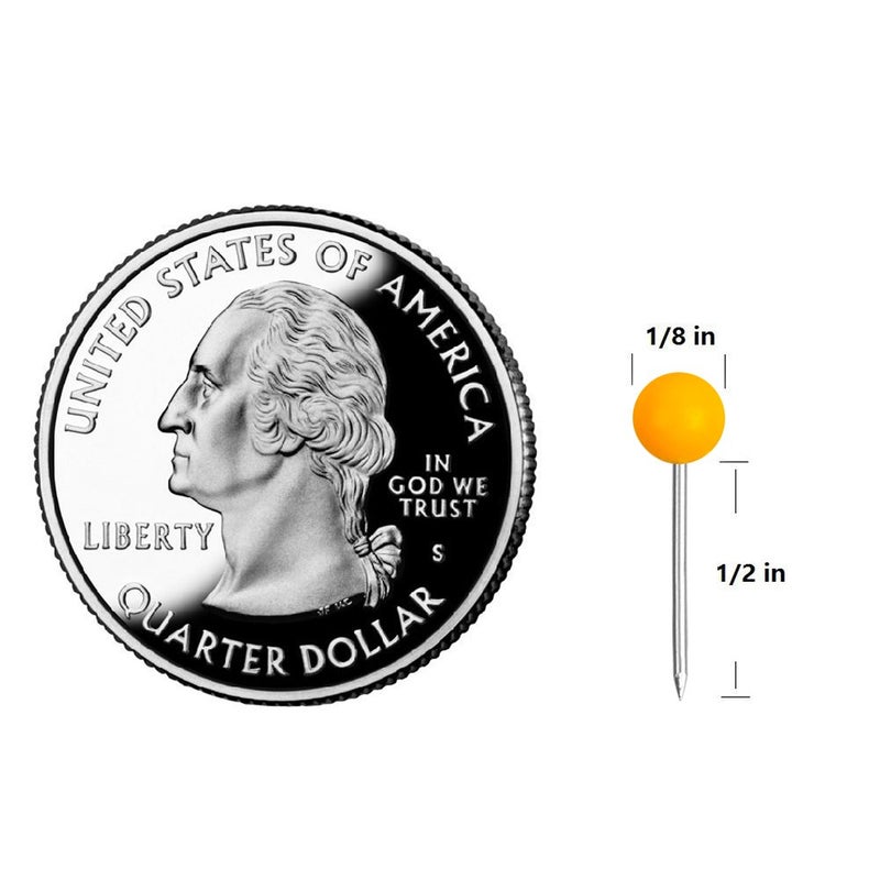 Yalis دبابيس ياليس 600-count دبابيس خريطة ملونة 1/8 بوصة رأس بلاستيكي، 10 ألوان متنوعة - Image 4