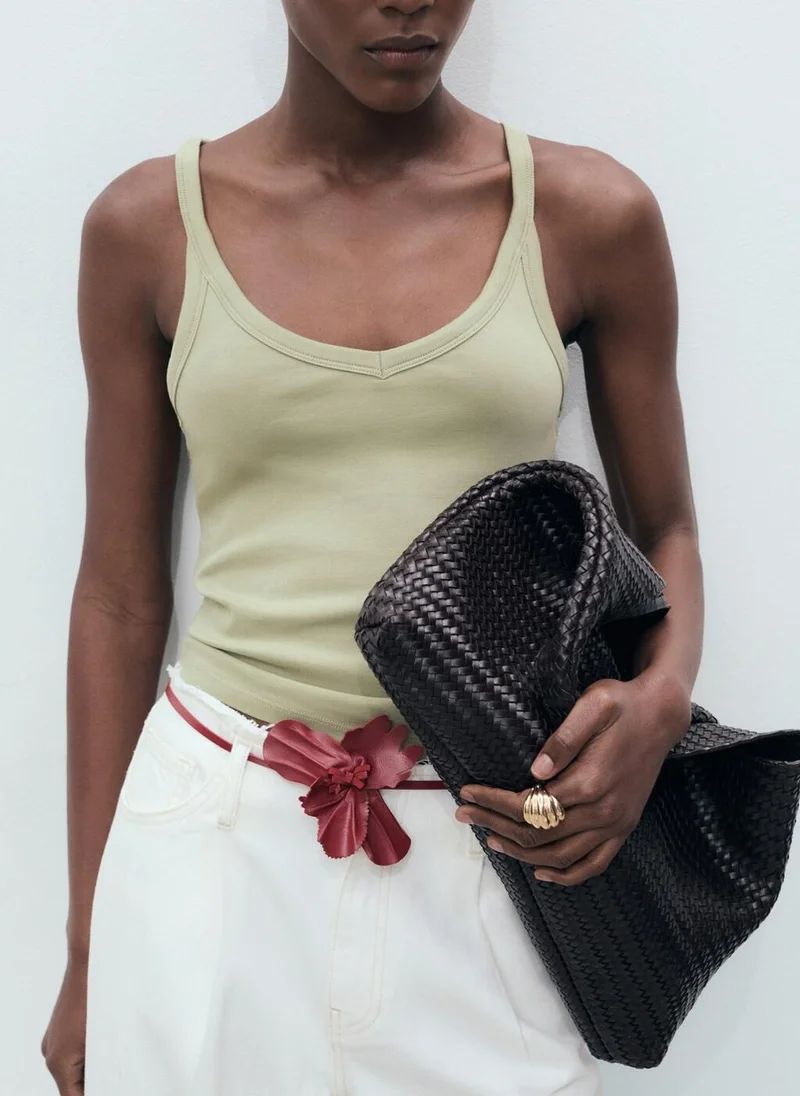 MANGO Cotton Top With Straps