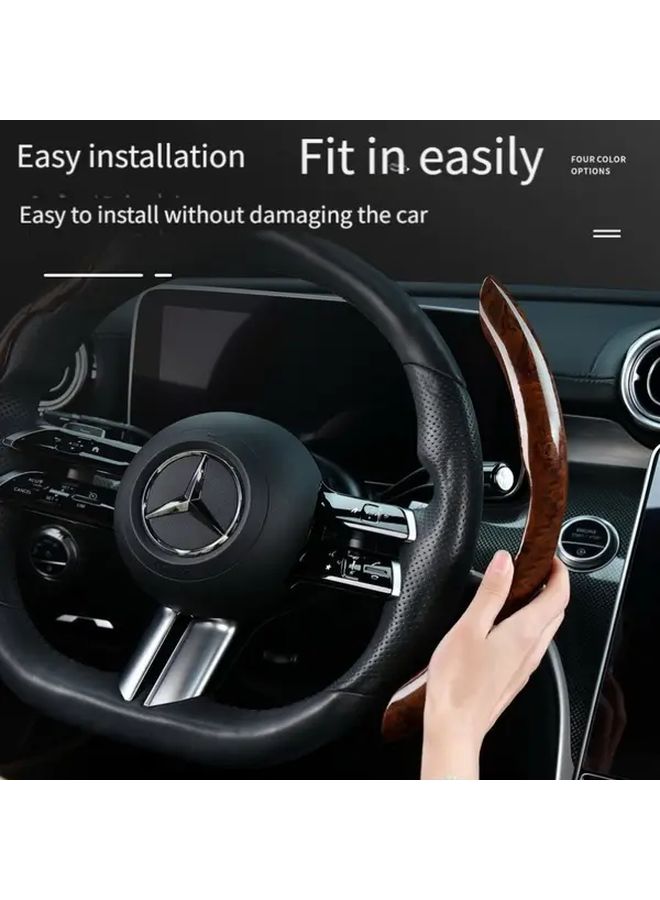 Pack Of 2 Peach Rice Ultra Thin All Season Car Steering Wheel Cover Premium Synthetic Faux Leather Ergonomic Grip Fit For Most Vehicles No Inner Circle Design Sleek Interior Upgrade Modern Car Accessory Durable Car Part - Image 5