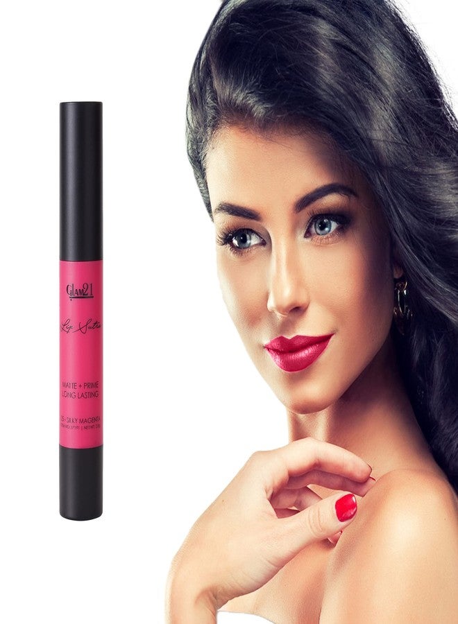 Glam 21 Lip Sutra Non-Transfer Crayon Lipstick |Lightweight & Longlasting| Creamy and comfortable on lips -2.8 gm | Silky Magenta- 05 - Image 4