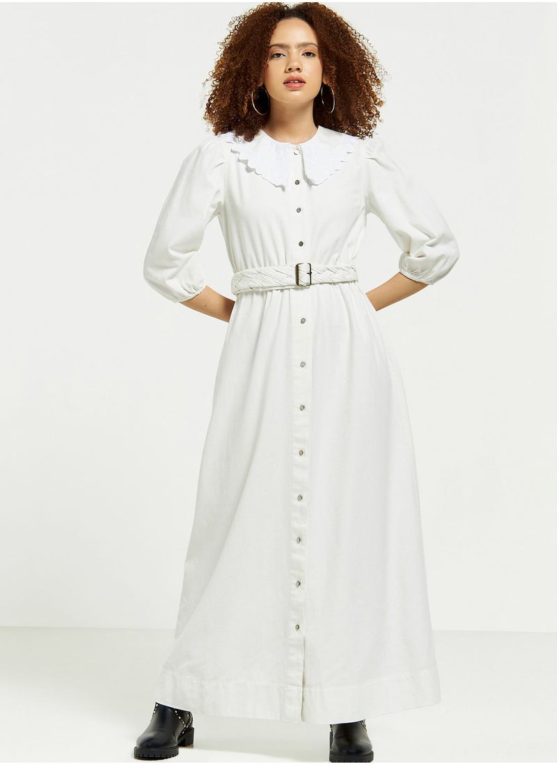 Lee Cooper - Belted Button Detail Dress - Image 1