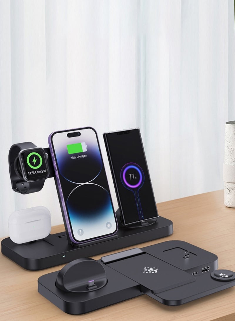 Wireless Charger, 15W Qi Certified Fast Wireless Charging Stand with Sleep-Friendly Adaptive Light for iPhone 15 14 13 12 11 Pro Max XS 8 Plus Samsung Galaxy S23 S22 Ultra S21 S20 Note 20 Google  - Image 5