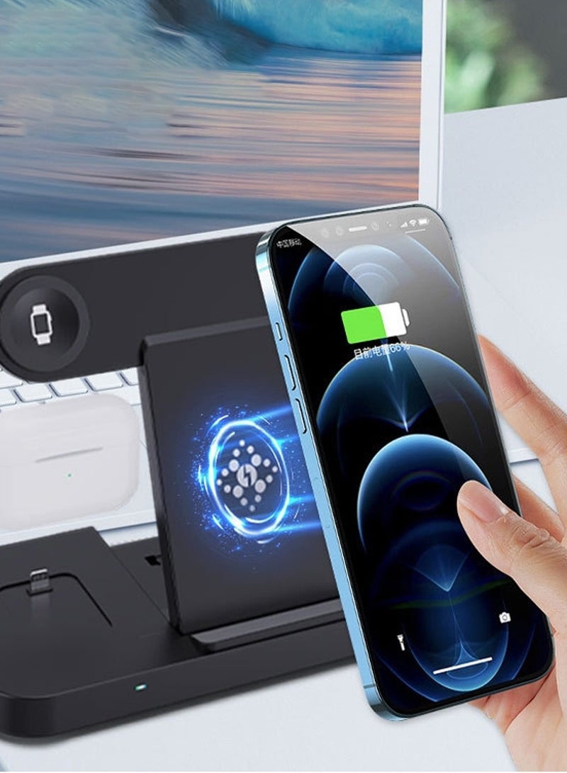Wireless Charger, 15W Qi Certified Fast Wireless Charging Stand with Sleep-Friendly Adaptive Light for iPhone 15 14 13 12 11 Pro Max XS 8 Plus Samsung Galaxy S23 S22 Ultra S21 S20 Note 20 Google  - Image 3