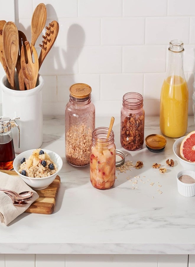 Ball Collectors Edition Vintage Rose Colored Canning Jars, Regular Mouth Quart Jars with Lids and Bands, 32 Oz Each, Pack of 2, 2166214-2PK - Image 4