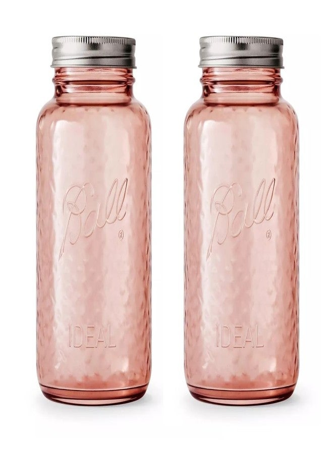 Ball Collectors Edition Vintage Rose Colored Canning Jars, Regular Mouth Quart Jars with Lids and Bands, 32 Oz Each, Pack of 2, 2166214-2PK - Image 1