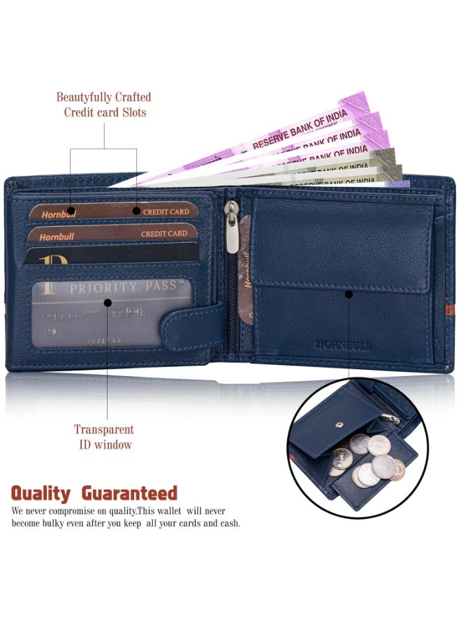 HORNBULL Mens Leather Purse Combo Gift Set | Leather Wallet, Key Ring & Pen Combo Valentine Gift Hamper | Branded Mens Wallet - Image 5