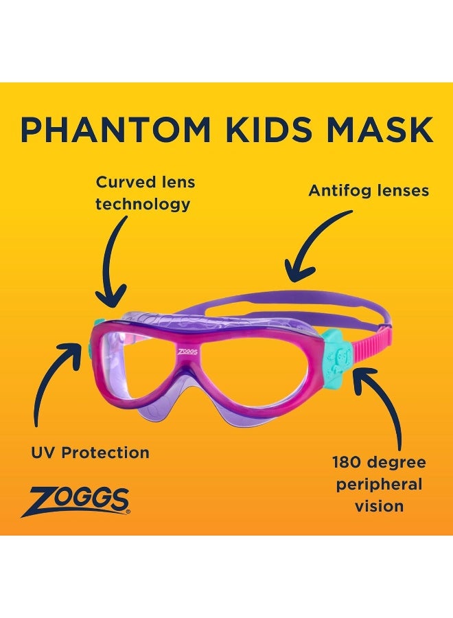 ZOGGS Phantom Mask Goggles For Junior, Color-Pink/Violet/Clear - Image 4