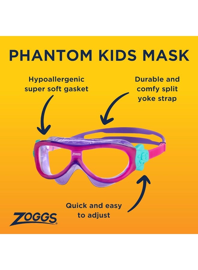 ZOGGS Phantom Mask Goggles For Junior, Color-Pink/Violet/Clear - Image 3