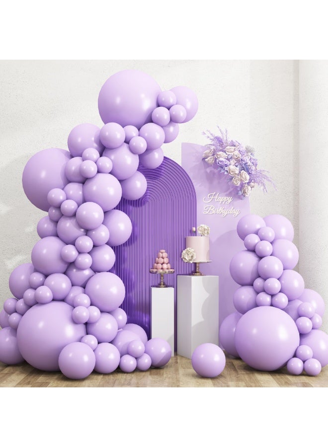 Pastel Purple Lavender Balloons Different Sizes 18 12 10 5 Inch for Garland Arch, Latex Light Purple Balloon for Birthday Party Baby Shower Gender Reveal Wedding Decorations - Image 1