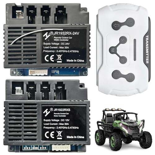 POLYNX 12 Volt JR1922RXS High Power Control Box Kit for Power Wheels Connection Kit Upgrade24G Bluetooth Remote Control Controller Box Kit for Kids Ride on Toys Car Replacement Parts - Image 1