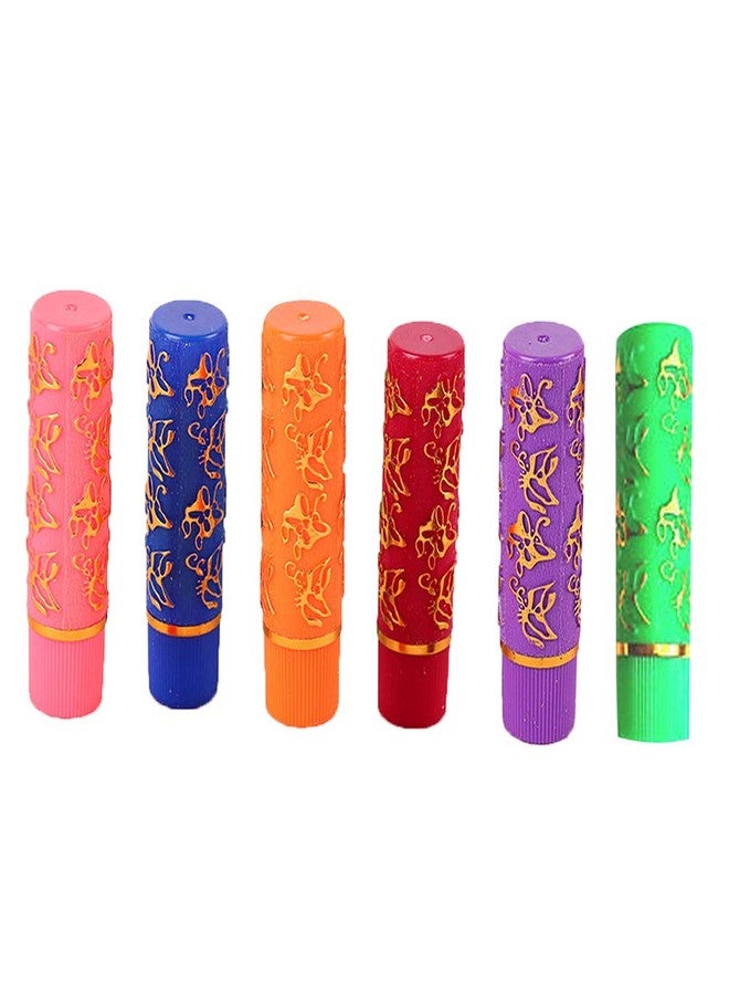 EMUKOEP 6Pcs Temperature Change Color Lipsticks Butterfly Tube Moisturizing Long Lasting Lipsticks (Assorted Color) - Image 1