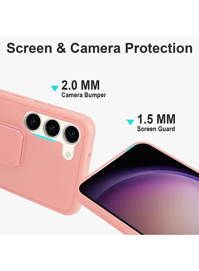 رفع القضية جراب متوافق مع هاتف Samsung Galaxy A13 5G مع حامل مغناطيسي وحامل، جراب وحامل حزام إصبع سيليكون ممتاز وغطاء حامل للسيارة - وردي - Image 4