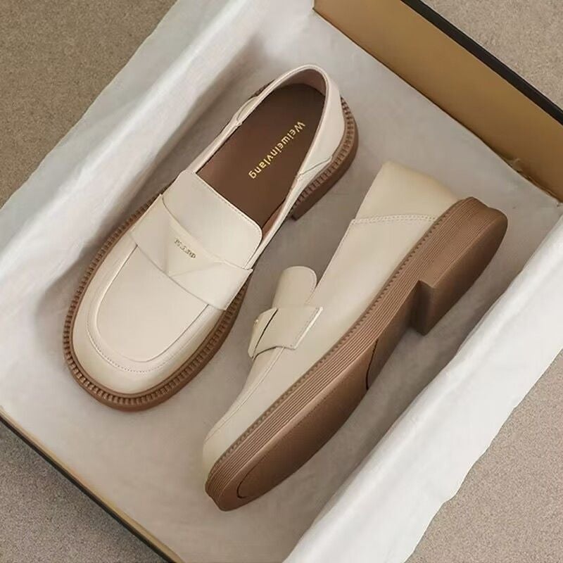 Z35-43 Size Plus Size Women'S Shoes Japanese Style Style British Style Small Leather Shoes Women'S Versatile Widened Loafers 41 Students Jk Single - Image 3
