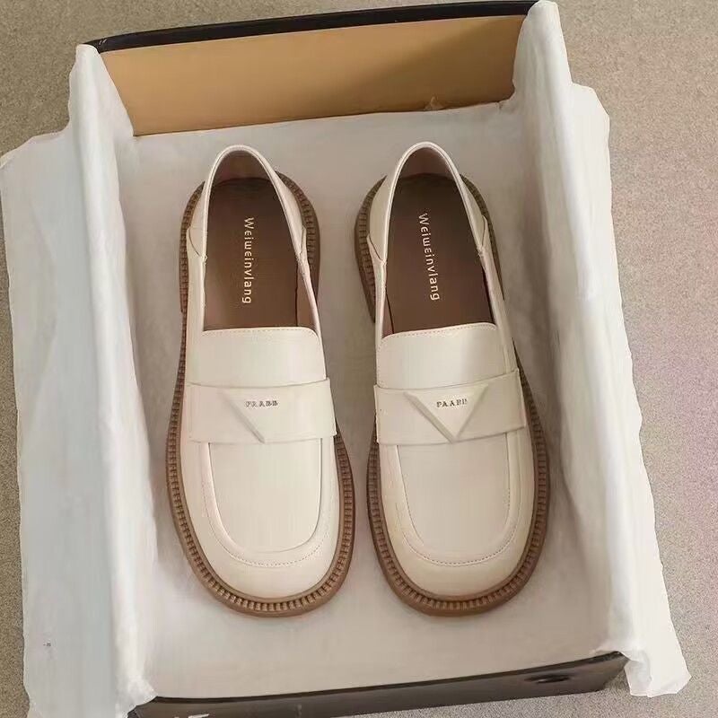 Z35-43 Size Plus Size Women'S Shoes Japanese Style Style British Style Small Leather Shoes Women'S Versatile Widened Loafers 41 Students Jk Single - Image 1