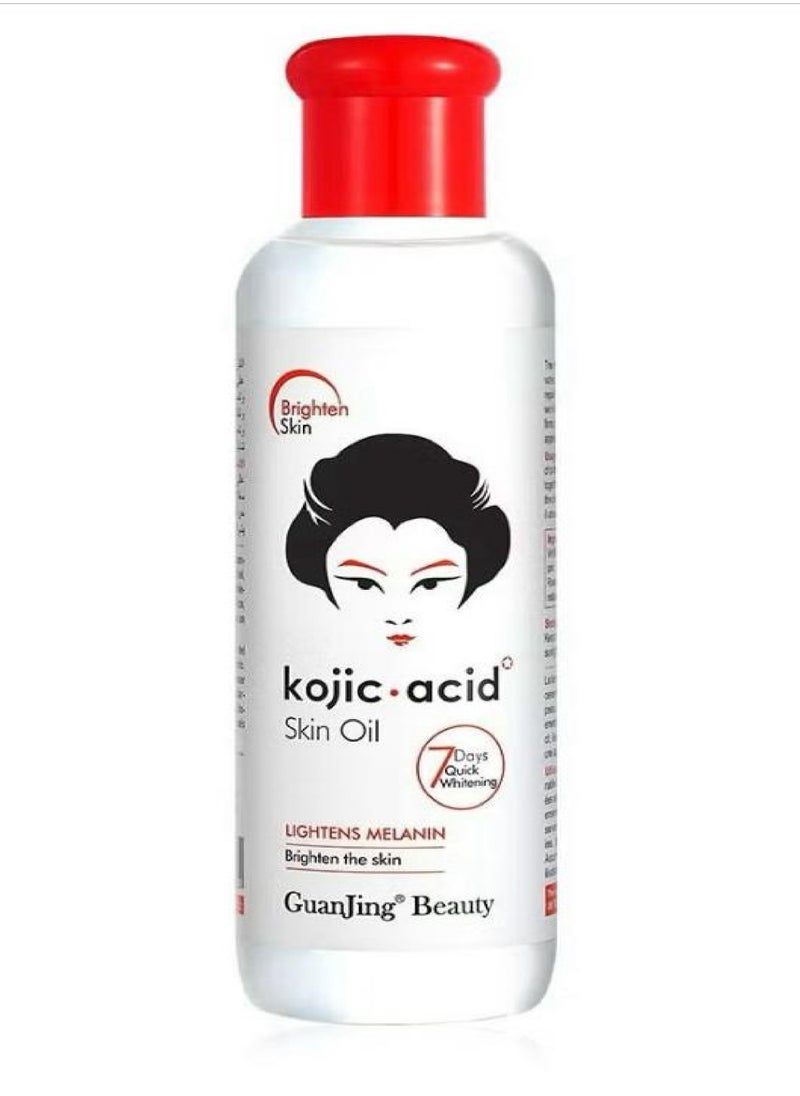 GuanJing Beauty Kojic Acid Whitening Skin Oil Lightens Melanin Brighten the Skin 120ml  - Image 1