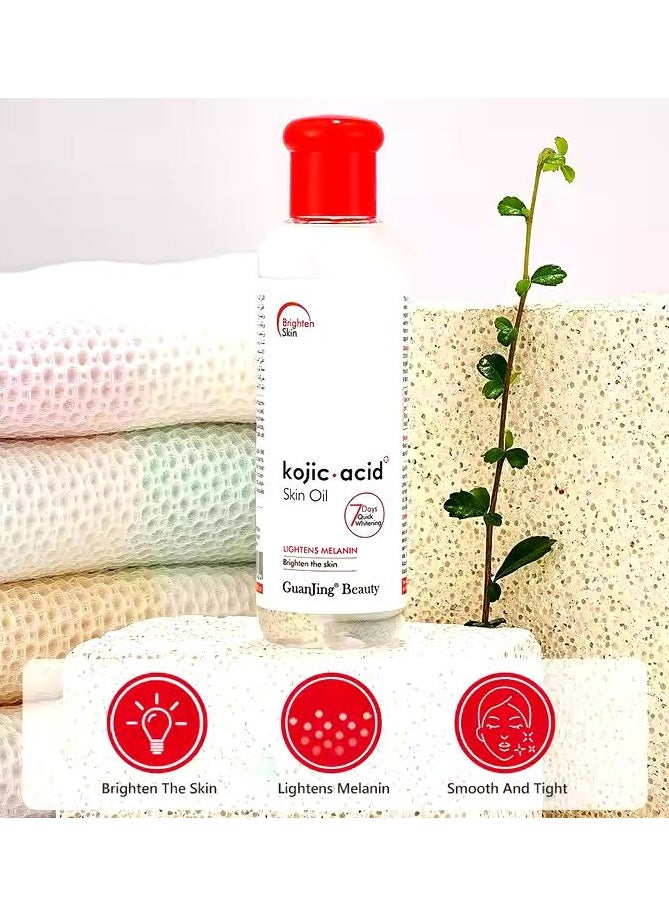 GuanJing Beauty Kojic Acid Whitening Skin Oil Lightens Melanin Brighten the Skin 120ml  - Image 4