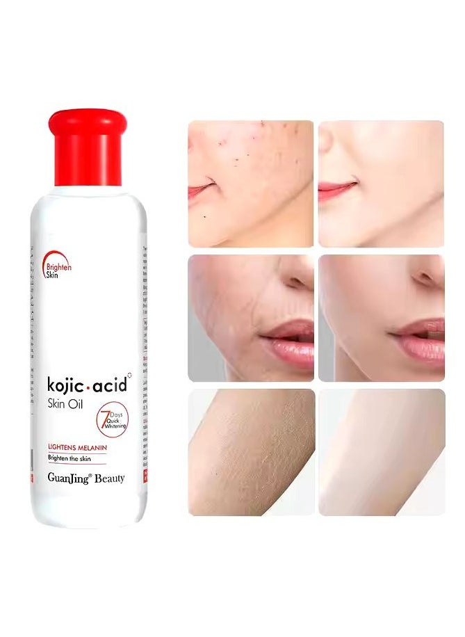 GuanJing Beauty Kojic Acid Whitening Skin Oil Lightens Melanin Brighten the Skin 120ml  - Image 2