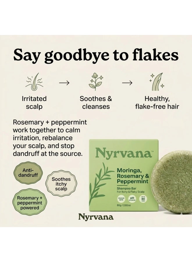 Nyrvana Moringa Rosemary & Peppermint Shampoo Bar 80G - Image 2