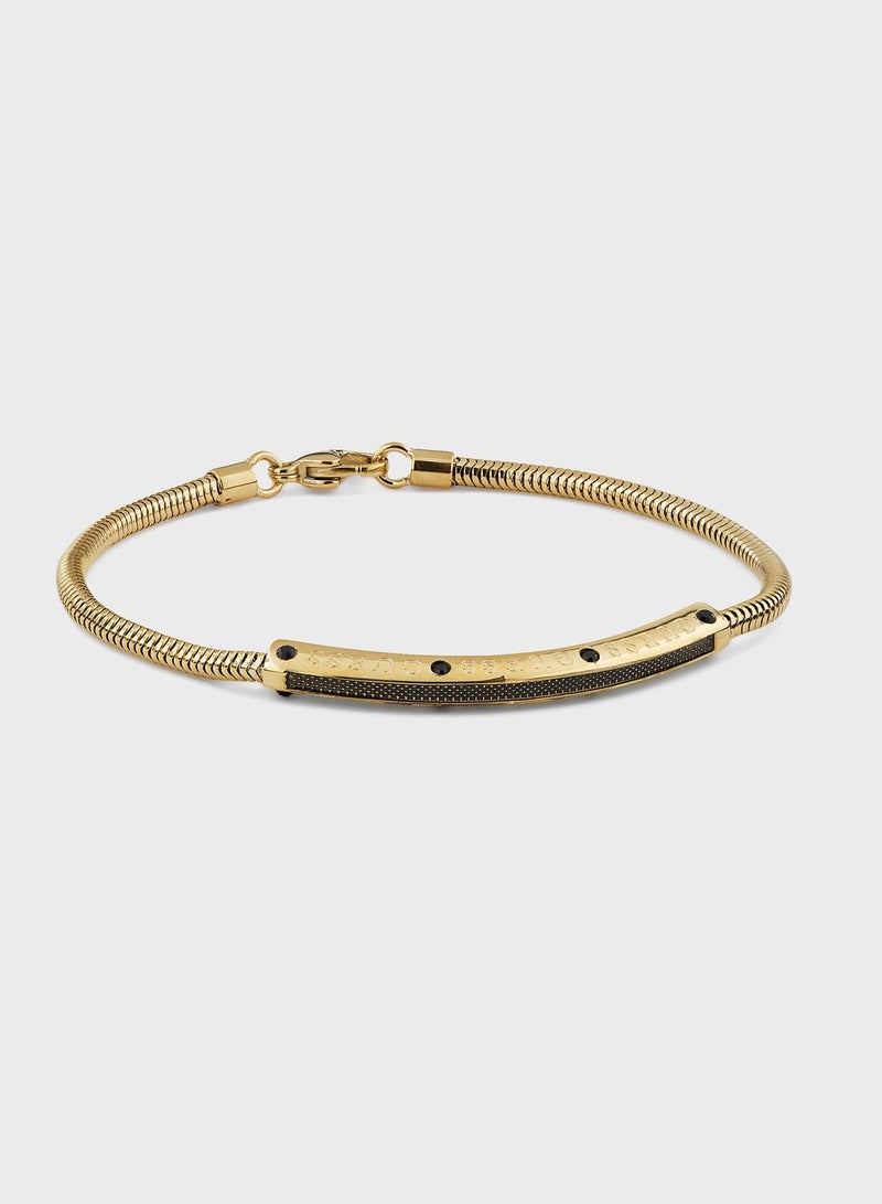 GUESS Textured Tag Chain Bracelet - Image 1